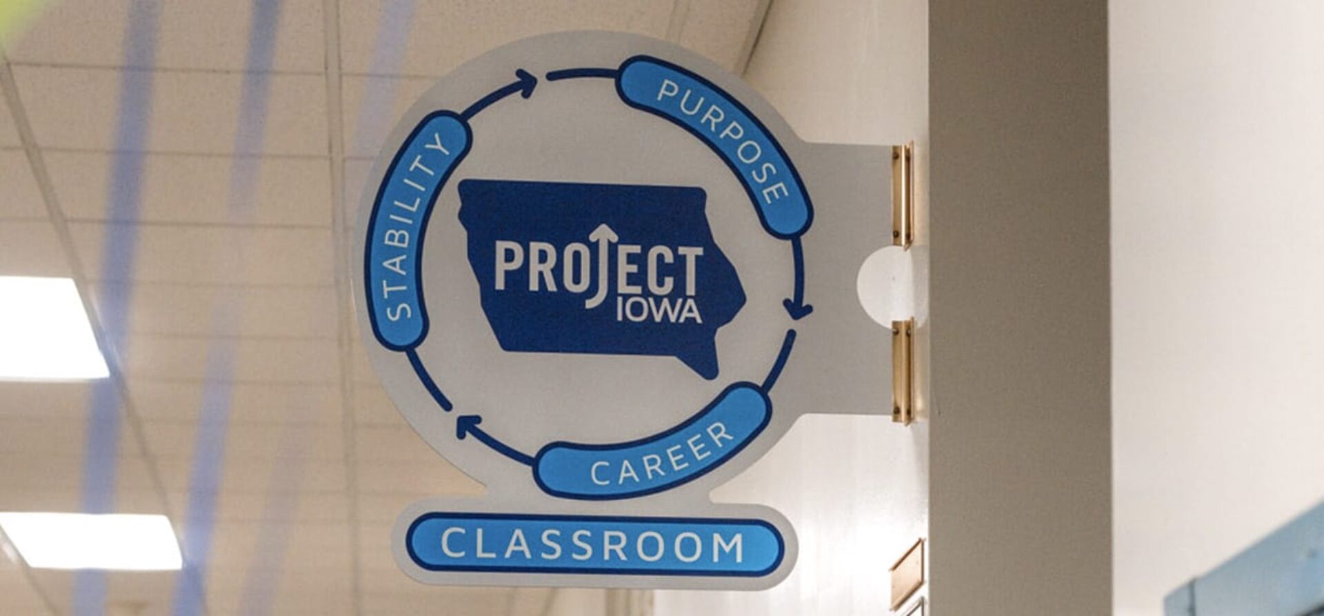 Project IOWA classroom sign