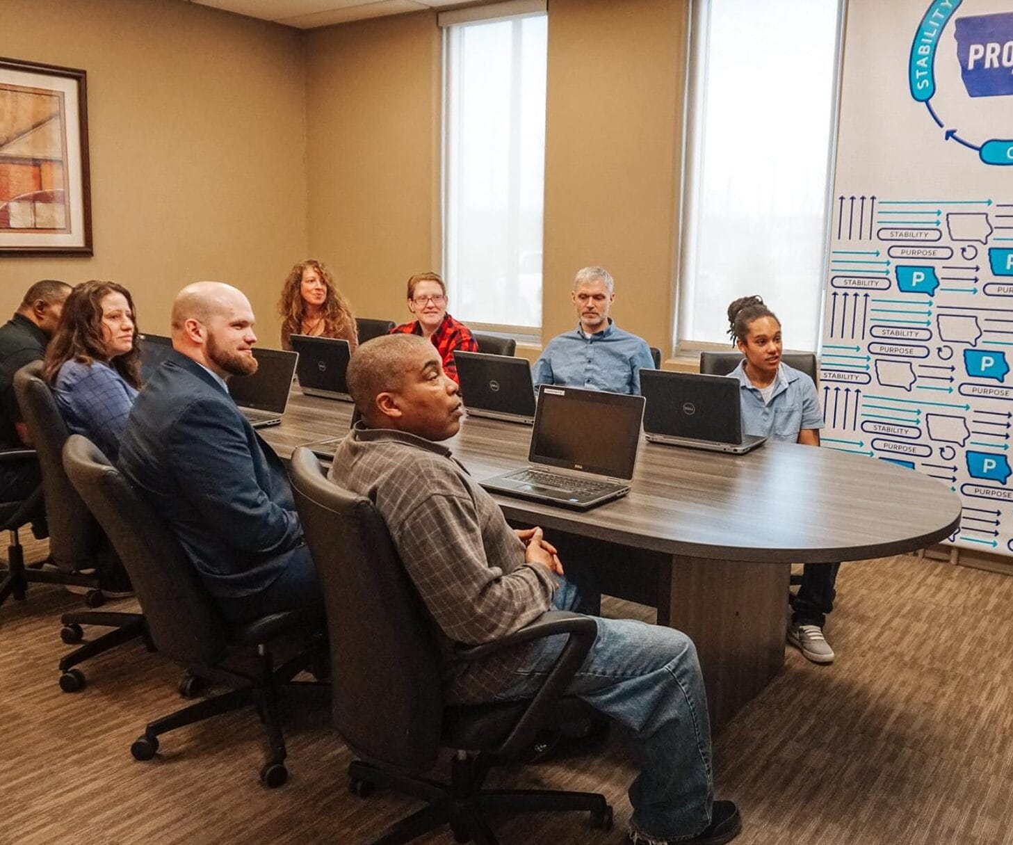 Group of people in a classroom